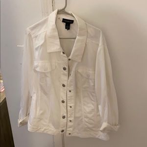 White denim jean jacket